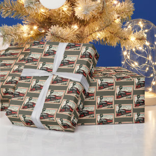 Festlicher Weihnachtszug Geschenkpapier