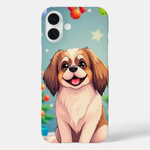 🎅 Festlicher Welpen-Feiertagszauber ✨ Süßer Santa iPhone 16 Plus Hülle