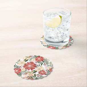 festlicher Winter eleganter Weihnachtsurlaub Untersetzer