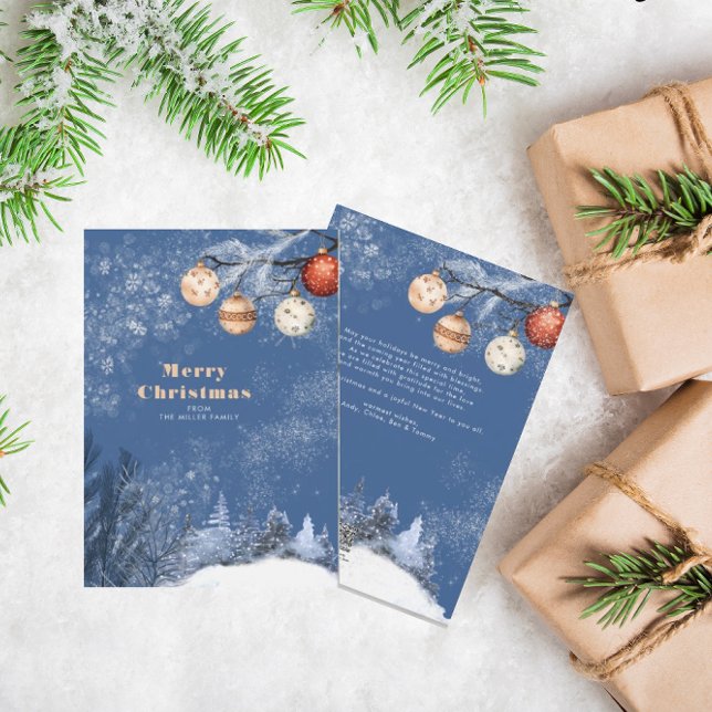 Festlicher Winter | Schneeweihnacht Feiertagskarte (Von Creator hochgeladen)