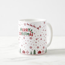 Festlicher Winter-Weihnachts-Kaffeebecher