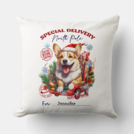Festlicher wunderlicher Corgi-Weihnachts-Wurfkisse Kissen