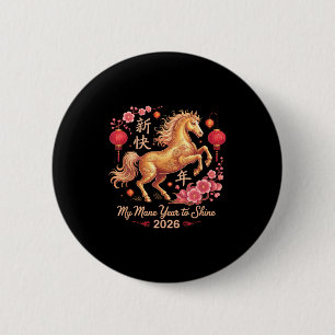 Festliches 2026 Crazy Horse Lady Mein Mähne Jahr u Button