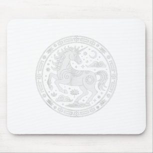 Festliches 2026 Einhorn Jahr des Pferdes Zodiac Mä Mousepad