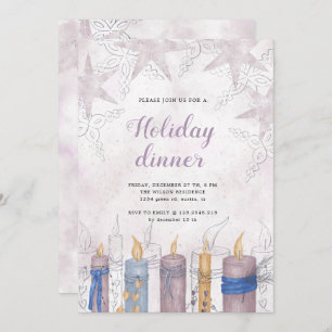 Festliches Abendessen in Pastellfarben Karte