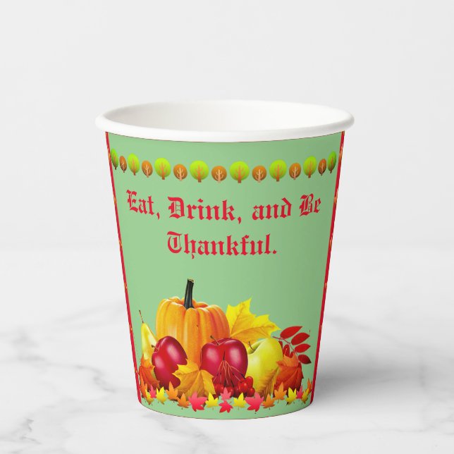 Festliches Abendessen Pappbecher (Vorderseite)