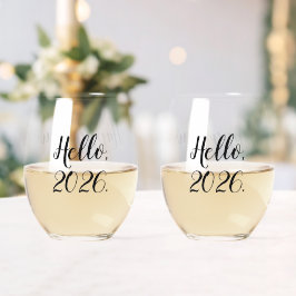 Festliches, anpassbares klassisches Silvester-Gesc Weinglas Ohne Stiel