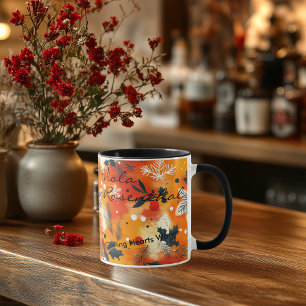 Festliches Boho-Chic-Weihnachten - Personalisierte Tasse