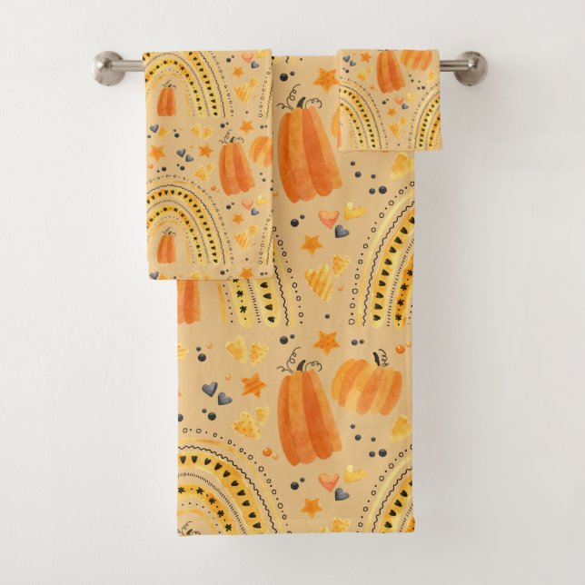 Festliches Boho Rainbow-Badetuch-Set Badhandtuch Set (Insitu)