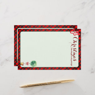 Festliches Botanisches Rustikales Weihnachten Rot Briefpapier