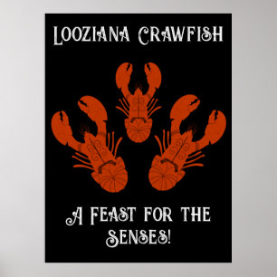 Festliches Cajun Louisiana-Crawfish Fest Poster