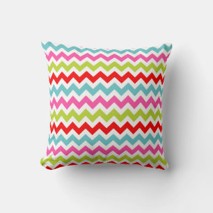 Festliches Chevron-Muster – Retro-Feiertagsstreife Kissen