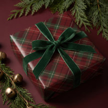 Festliches dunkelrotes grünes Weihnachts-Tartan-Ka