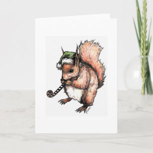 Festliches Eichhörnchen Feiertagskarte
