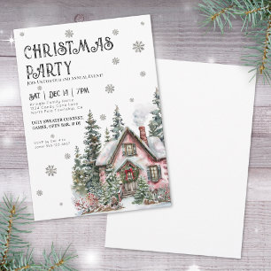 Festliches elegantes Winterweihnachtsfest Einladung