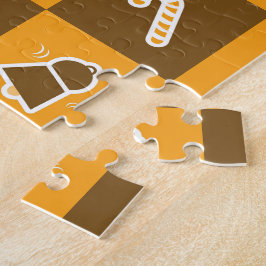 Festliches Feiertagsraster-Muster Puzzle