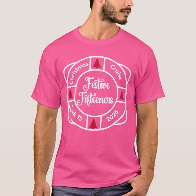 Festliches Fifteeners Classic Crew T-Shirt (Pink) (Vorderseite)