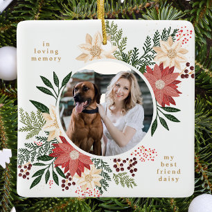 festliches florales modernes frohes Weihnachten Fo Keramikornament
