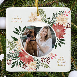 festliches, florales und modernes Weihnachtsfest F Keramikornament