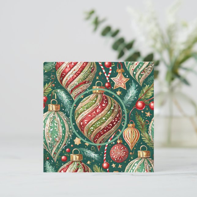 Festliches Foto Feiertagskarte (Stehend Vorderseite)