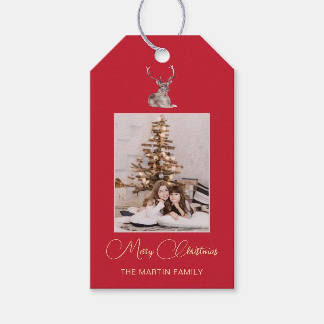 Festliches Foto mit Winterfest Geschenkanhänger (Vorderseite)