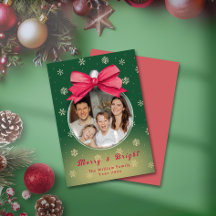 Festliches Foto Ornament Weihnachtskarte