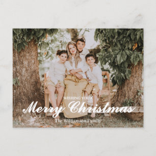 Festliches Frohes und Helles Weihnachten Postkarte