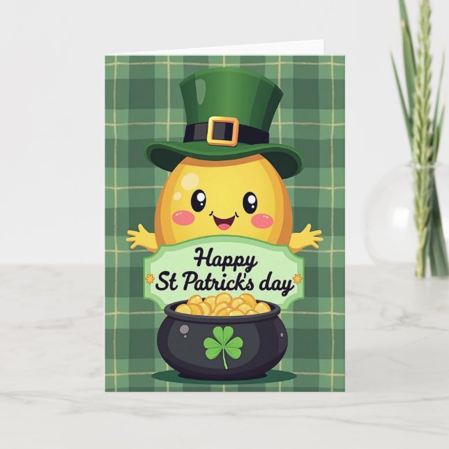 Festliches Glück St. Patrick's Day Karte (Vorderseite)