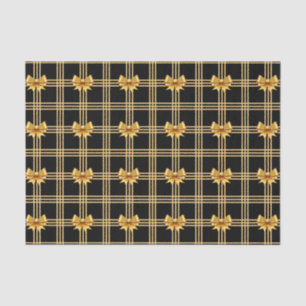 Festliches goldenes Weihnachtsbogengeflecht Seidenpapier