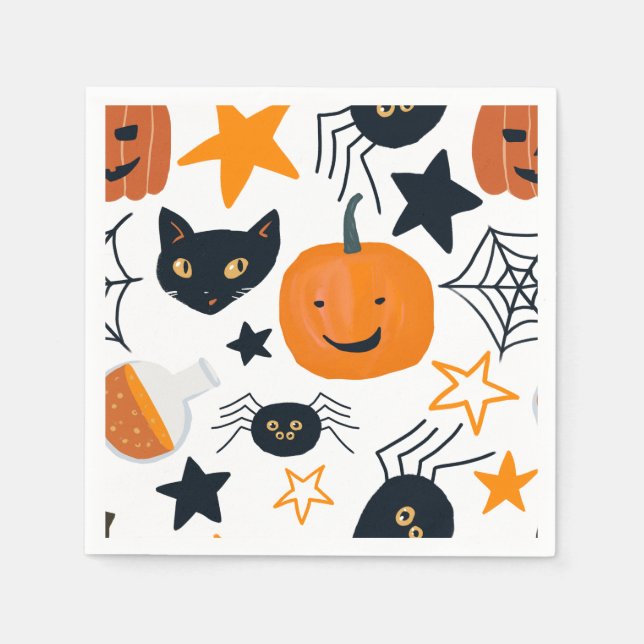 Festliches Halloween-Party Napkins Serviette (Vorderseite)