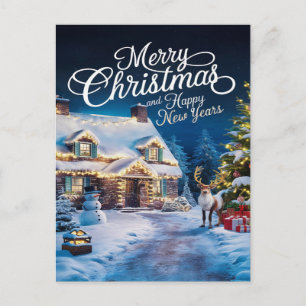 Festliches Heim: Winterwunderland willkommen Postkarte