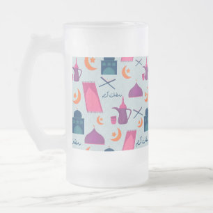 Festliches islamisches Ramadan-Design Mattglas Bierglas