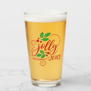 Festliches Jolly-Saft-Weihnachtsgeschenk Bierglas Glas