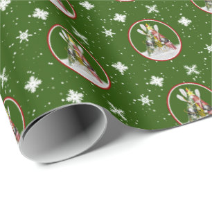 Festliches Kajakgrün des Geschenkpapier