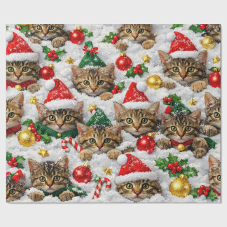 Festliches Katzen-Wunderland-Geschenkpapier Geschenkpapier