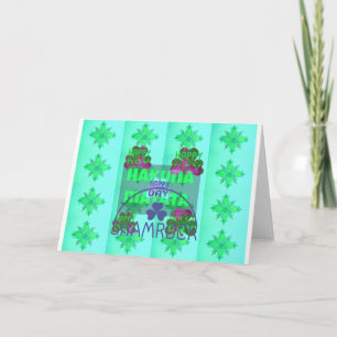 Festliches Kleeblatt, das St. Patrick's Floral fas Karte