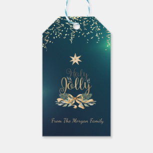 Festliches Konfetti, Weihnachtsglocken, Stern, Grü Geschenkanhänger