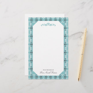 Festliches königliches botanisches Robin-Ei-Blau Briefpapier