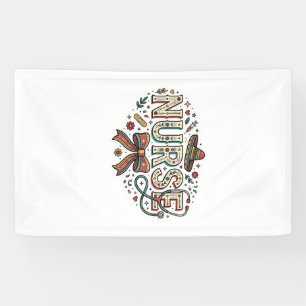 Festliches Krankenpfleger Vintage-Stich-Shirt-Desi Banner