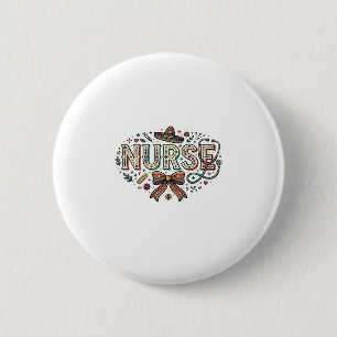 Festliches Krankenpfleger Vintage-Stickerei-Shirt- Button