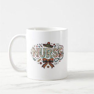 Festliches Krankenpfleger Vintage-Stickerei-Shirt- Kaffeetasse