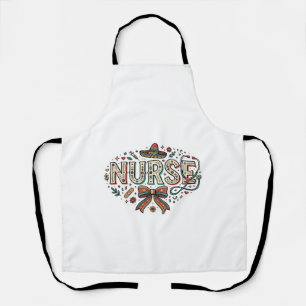 Festliches Krankenpfleger Vintage-Stickerei-Shirt- Schürze