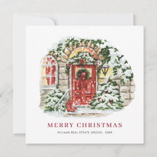 Festliches Landhaus-Weihnachts-Geschäftsgruß Feiertagskarte
