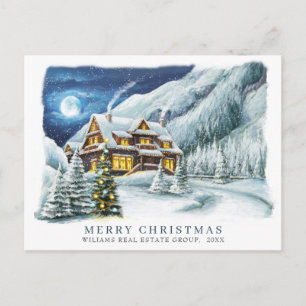 Festliches Landhaus Weihnachtsfeier Corporate Postkarte