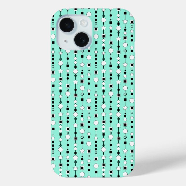 Festliches Muster mit Perlenkette und Schmuckstern Case-Mate iPhone Hülle (Rückseite)