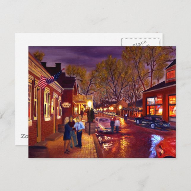 Festliches nächtliches Party Postkarte (Vorne/Hinten)