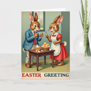 Festliches Osterhasen-Feiertags-Ei-Karte Karte