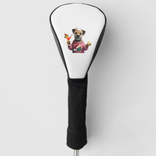 Festliches Party Border Terrier Golf Headcover