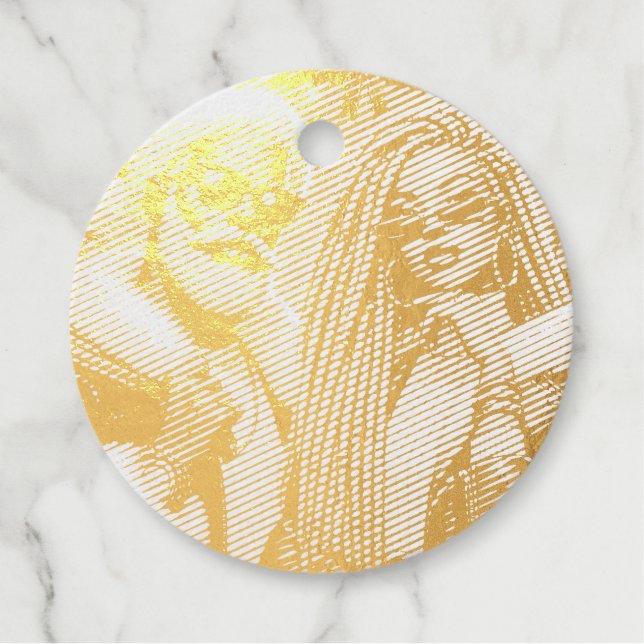 Festliches Party Santa Geschenkanhänger (Vorderseite)