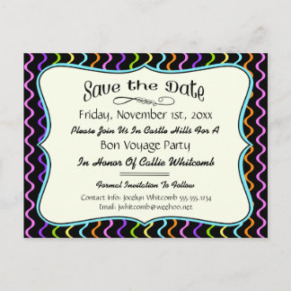 Festliches Party, Wiedersehen oder Event Save the  Ankündigungspostkarte